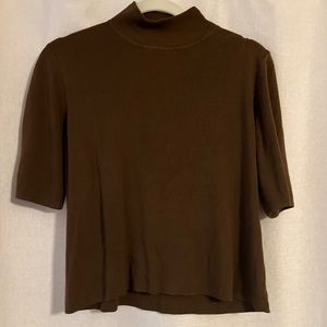 Vintage Short Sleeve Mock Neck Sweater